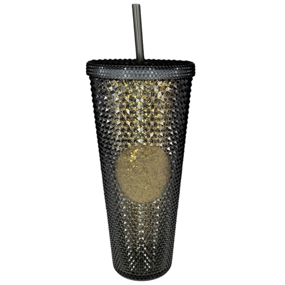 Starbucks China 2020 Studded Tumbler Set Black/Gold Glitter, Red, Gold, Rainbow - Picture 5 of 16